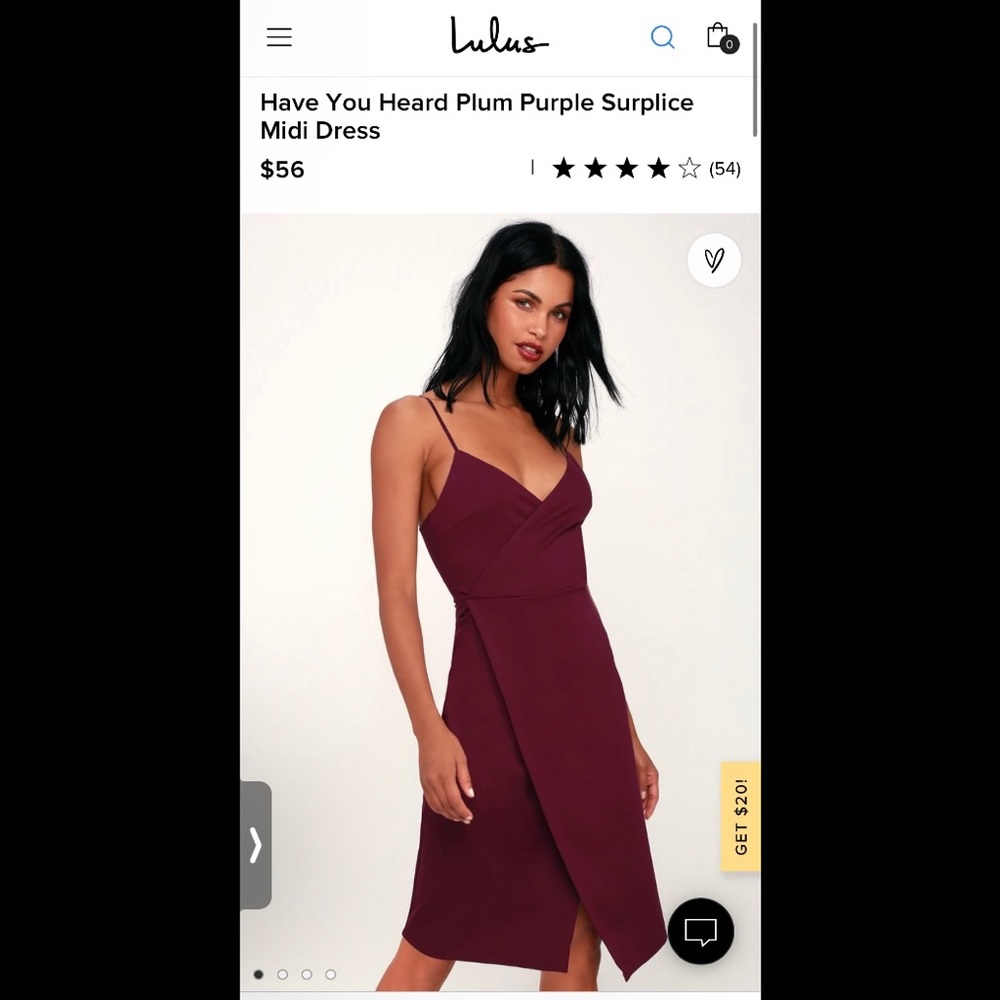 Lulus Have You Heard Plum Purple Surplice Midi Dress